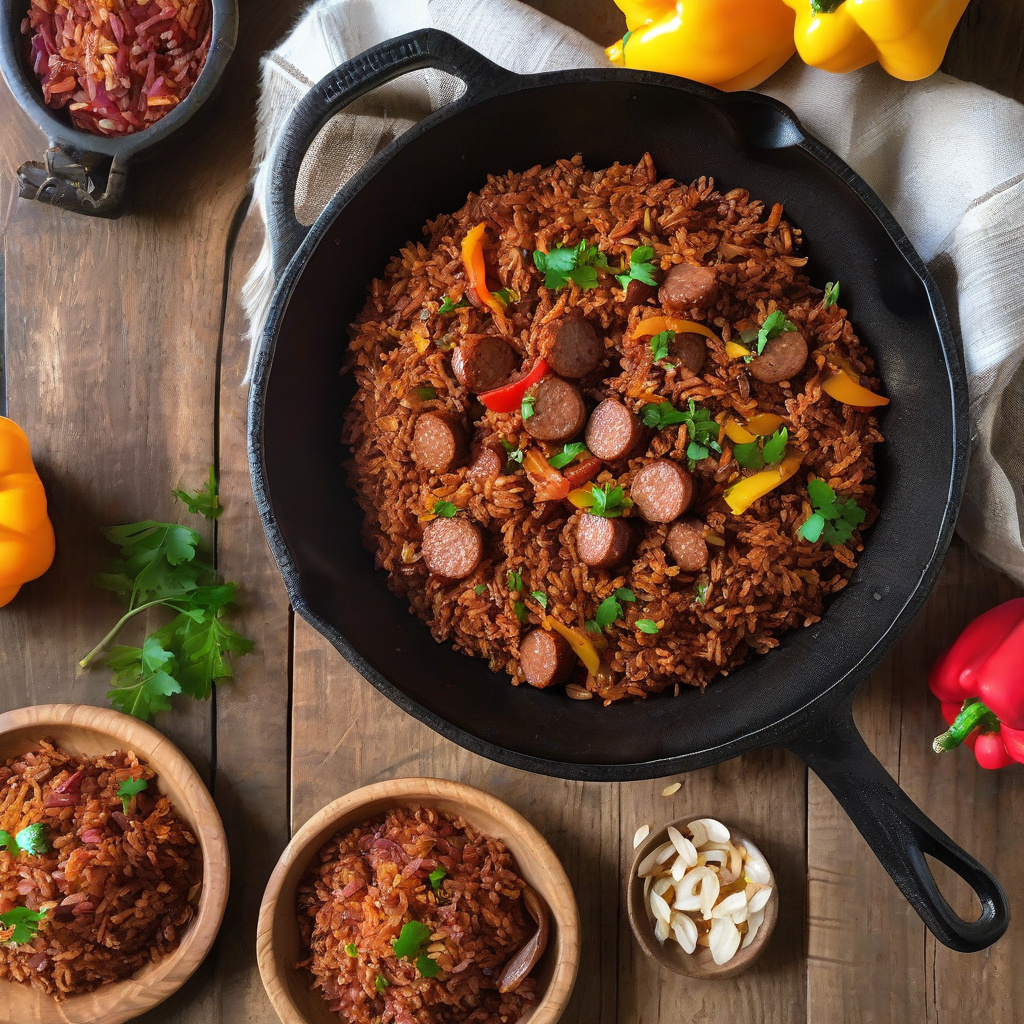 Red Rice And Meat Red Rice and Sausage Recipe in Oven: One-Pan Comfort Food Delight