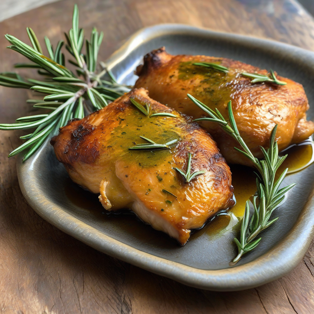 Skin-on Bone Chicken Thighs with Garlic Butter Sauce