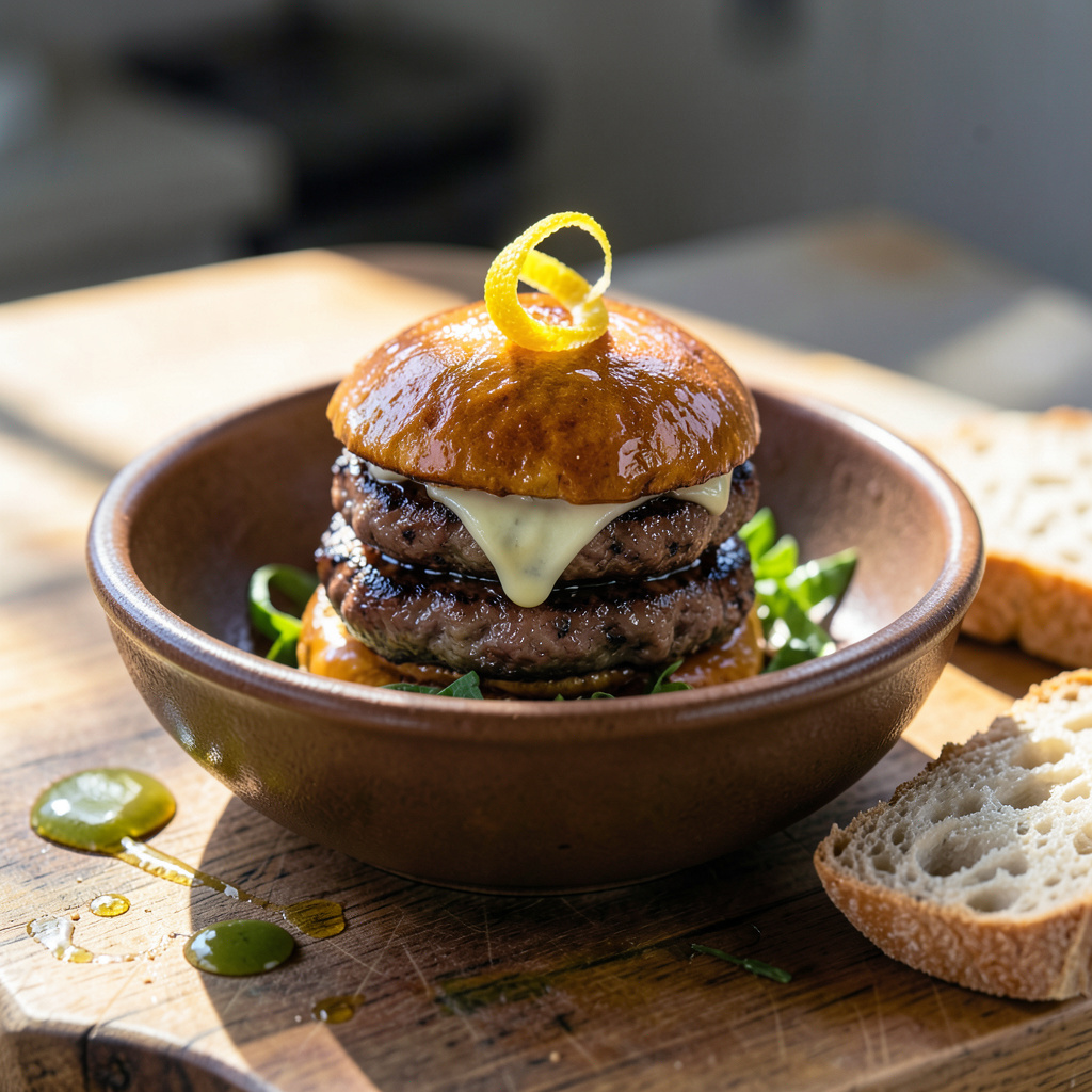 Beer Burger Recipe: Chewy Patties with Onion Rings, Weeknight-Ready