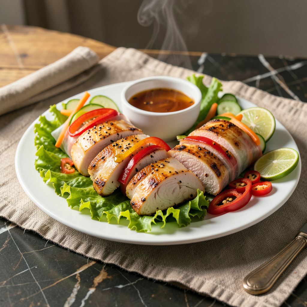 Chicken Rice Paper Rolls Recipe: Fresh and Crispy Wraps