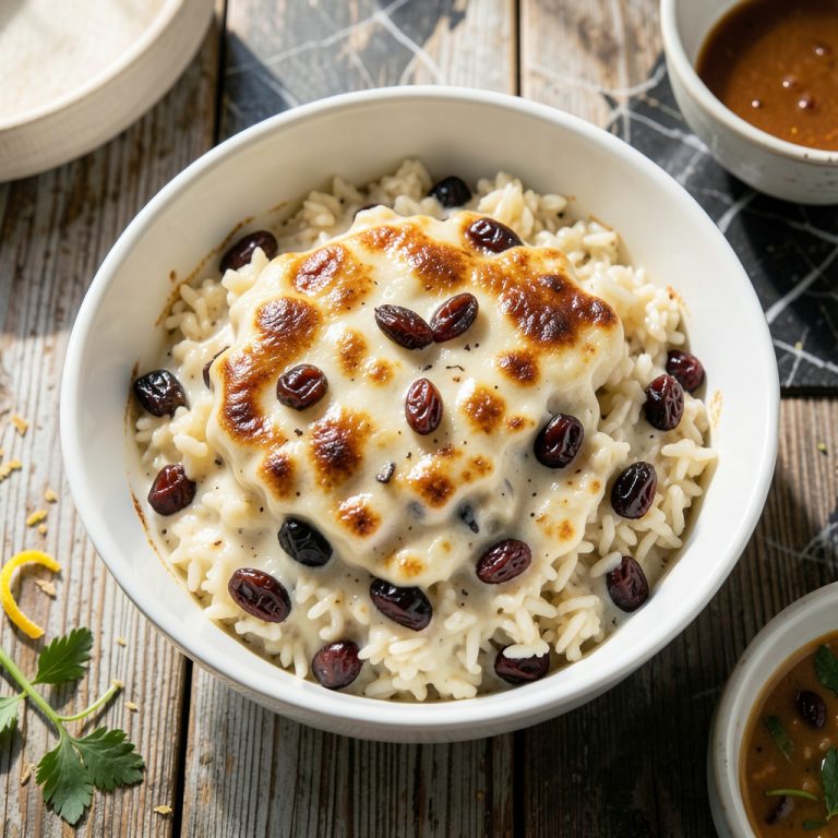 Baked Rice Pudding Recipe With Cooked Rice: Vanilla-Scented Custard ...