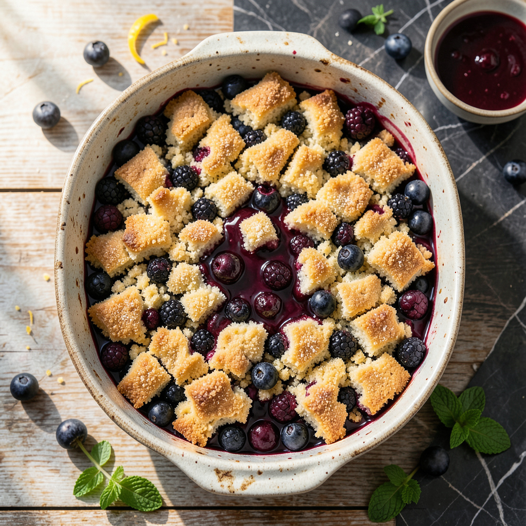 Bisquit Dev Easy Blackberry Cobbler Recipe With Fresh Blackberries: Warm Bisquit ...